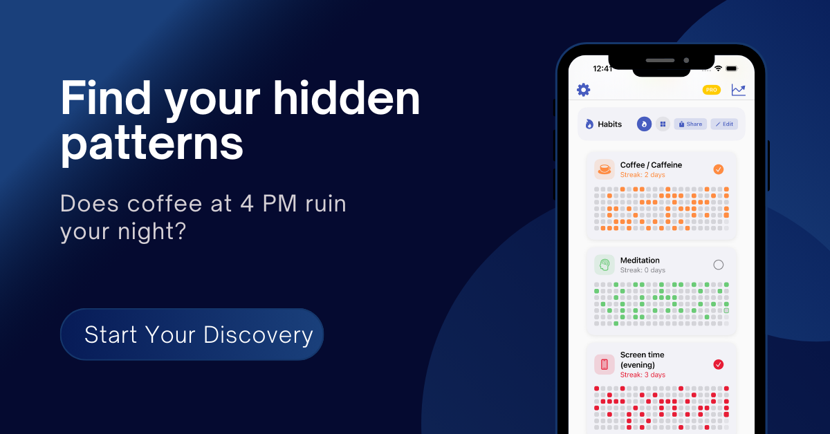 SleepGrids sleep and habit tracker app for iPhone showing visual grid patterns
